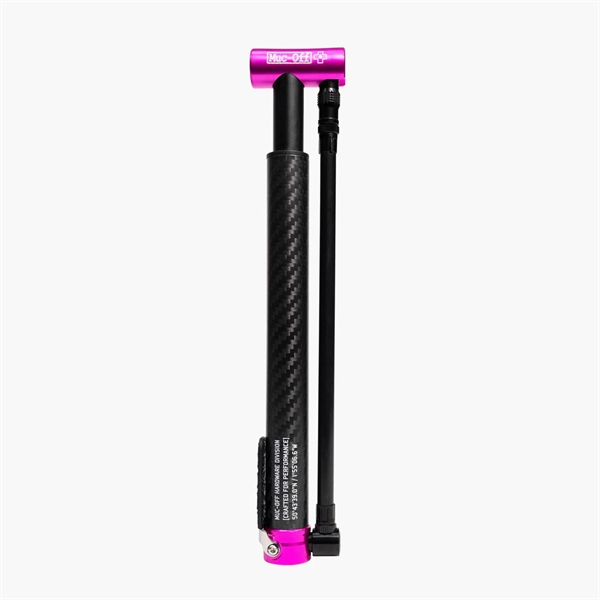 MUC-OFF Mini pump Airmach Carbon 130 psi Black/pink
